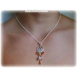 Genuine Garnet PENDANT NECKLACE VINTAGE Style