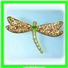 Image 1 : DRAGONFLY PIN BROOCH GOLD SWAROVSKI CRYSTALS