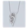 Image 2 : Swarovski Crystals Silver Hearts NECKLACE Solid