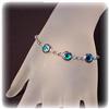 Image 1 : EVIL EYE GLASS 14K GOLD BRACELET KABALLAH SOLID