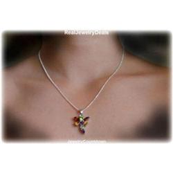 Dragonfly Necklace Citrine Amethyst Peridot NEW