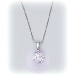 Sterling Silver Crystals Ball NECKLACE Swarovski