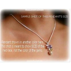 Citrine Garnet Necklace Sterling Silver SOLID