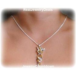 Genuine Citrine Necklace Sterling Silver Charm