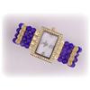 Image 1 : Genuine Tanzanite Simulated Diamond Watch Gold