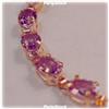 Image 2 : Genuine Amethyst 14K Gold Tennis Bracelet 7" NEW