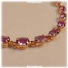 Image 3 : Genuine Amethyst 14K Gold Tennis Bracelet 7" NEW