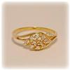 Image 1 : 14K Yellow Gold Cluster Diamond Ring Size 6.5 7