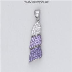 Swarovski Crystals Sterling Silver Pendant NEW BIG