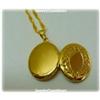 Image 1 : Solid 14K Yellow Gold Italian Locket Necklace Oval