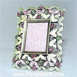 TINY PHOTO FRAME GOLD SWAROVSKI CRYSTAL GREEN