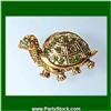 Image 1 : GOLD TURTLE SWAROVSKI CRYSTAL PIN BROOCH JEWELRY