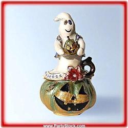 GOLD GHOST HALLOWEEN SWAROVSKI CRYSTAL BOX NEW