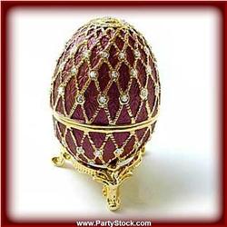 PURPLE EGG BOX SWAROVSKI CRYSTAL FABERGE STYLE