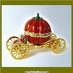CINDERELLAS PUMPKIN CARRIAGE 24K GOLD BOX NEW