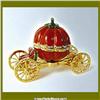 Image 1 : CINDERELLAS PUMPKIN CARRIAGE 24K GOLD BOX NEW