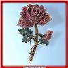 Image 1 : ROSE PIN BROOCH GOLD SWAROVSKI CRYSTALS JEWEL