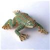Image 1 : GOLD SWAROVSKI CRYSTAL BOX NEW JUMPING FROG GREEN