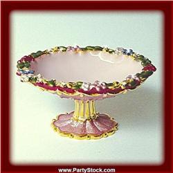 GOLD PINK RING DISH SWAROVSKI CRYSTAL BOX NEWD-198 PK