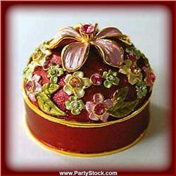 HAWAIIAN GOLD CRYSTALS! BOX JEWELRY KEEPSAKE