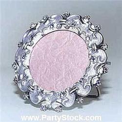 NEW MINI OVAL PHOTO FRAME GOLD CRYSTAL PURPLE