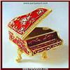Image 1 : PIANO GOLD SWAROVSKI CRYSTAL JEWELRYBOX NEW