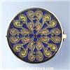 Image 1 : GOLD BLUE PAISLEY MIRROR COMPACT MORROCAN