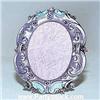 Image 1 : TINY OVAL PHOTO FRAME GOLD CRYSTALS PURPLE