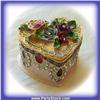 Image 1 : GOLD SWAROVSKI CRYSTALS JEWELRY HEART BOX NEW