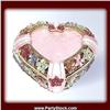 Image 1 : GOLD HEART SHAPED PHOTO BOX NEW SWAROVSKI CRYSTAL