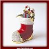 Image 1 : CHRISTMAS STOCKING GOLD CRYSTALS BOX NEW