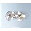 Image 1 : BARETTE HAIR CLIP GOLD CRYSTAL SWAROVSKI PIN PLUMERIA