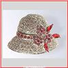 Image 1 : SWAROVSKI CRYSTALS RED HAT WHITE GOLD JEWELRY