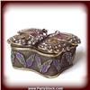 Image 1 : ART DECO BUTTERFLY GOLD SWAROVSKI BOX NEW