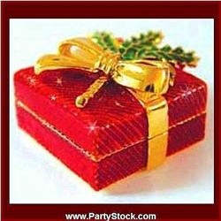 RED CHRISTMAS HOLLY 24K GOLD CRYSTALS BOX NEW