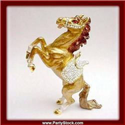 PALOMINO HORSE GOLD SWAROVSKI CRYSTAL BOX NEW