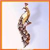 Image 1 : PEACOCK PIN BROOCH GOLD SWAROVSKI CRYSTALS