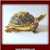 Image 1 : MOMMY BABY TURTLE GOLD CRYSTAL BOX NEW MOTHER