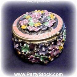 FLOWERBOX NEW GOLD AUSTRIAN CRYSTAL PINK