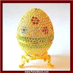 FABERGEFLOWER EGG GOLD SWAROVSKI CRYSTALS