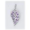 Image 1 : Amethyst Necklace Pendant LEAF Genuine NEW