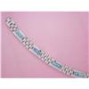 Image 1 : Stainless Steel Magnetic Turquoise Bracelet WIDE