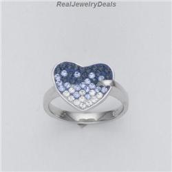 Swarovski Crystals Sterling Silver Ring Big NEW