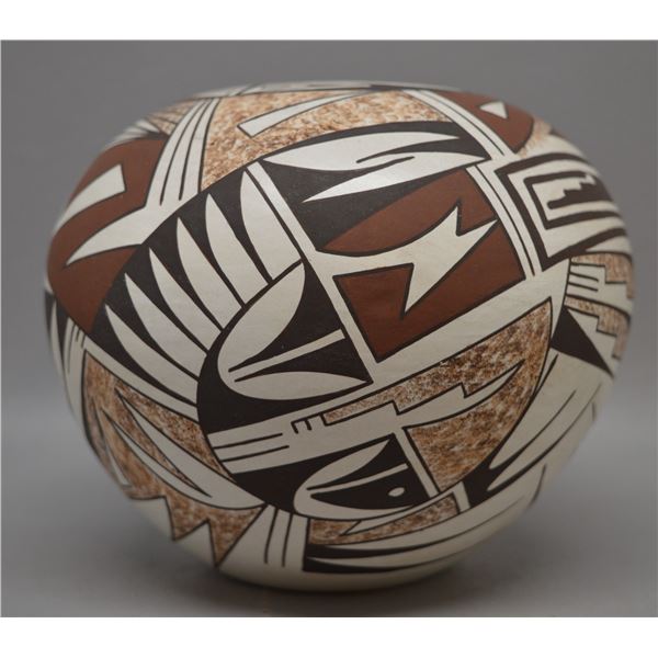 NATIVE AMERICAN HOPI POTTERY BOWL SIGNED M N AND V N