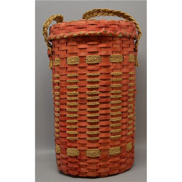 NATIVE AMERICAN PENOBSCOTT BASKETRY CONTAINER