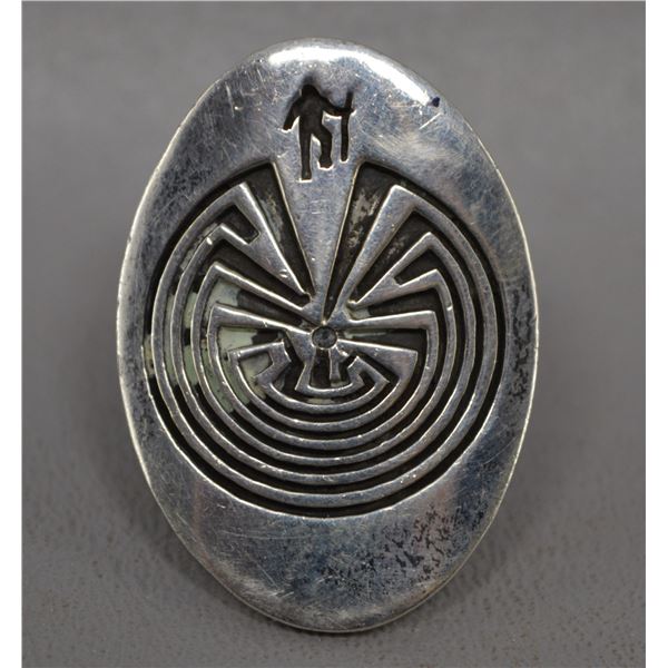 NATIVE AMERICAN PIMA/PAPAGO SILVER RING BY RICK MANUEL