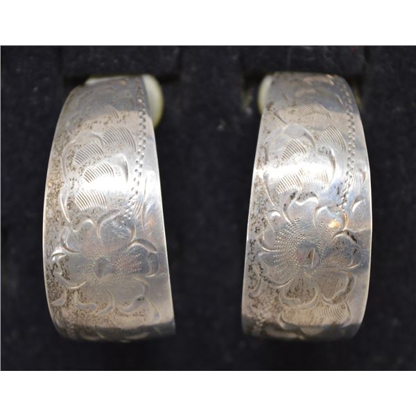 STERLING SILVER EARRINGS WITH HALLMARK