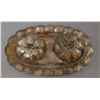 Image 2 : STERLING SILVER SALT AND PEPER SHAKERS WITH TRAY