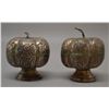 Image 6 : STERLING SILVER SALT AND PEPER SHAKERS WITH TRAY