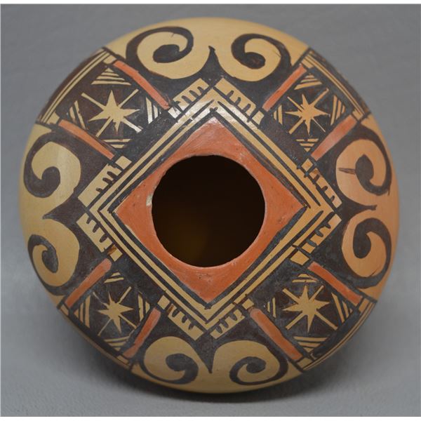 NATIVE AMERICAN HOPI POTTERY BOWL BY ADELLE NAMPAYO WITH PHOTO OF ARTIST